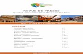 REVUE DE PRESSE - Alliance des professionnels pour un ... · Matériaux de construction biosourcés et issus de déchets : Nomadéis et ses partenaires français (Construction 21