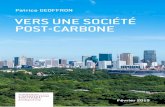 Patrice GEOFFRON VERS UNE SOCIÉTÉ POST-CARBONE · diffusion accélérée au cours de la décennie 2020, période durant laquelle la 3 courbe mondiale des émissions de gaz à effet