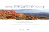 Rapport du Québec sur le développement durableLe Québec est heureux de participer au Sommet mondial sur le développement durable, qui se tient à Johannesburg, en Afrique du Sud,