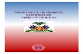 PROJET DE LOI DE FINANCES - HaitiLibre.com · PROJET DE LOI DE FINANCES RECTIFICATIVE DE L'EXERCICE 2016-2017. Article 17. Les crédits budgétaires de l’exercice 2016-2017 pour
