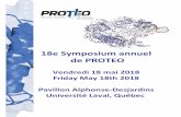 18e Symposium annuel de PROTEO - Amazon Web Services · networks on the plasma membrane that drive downstream signaling. However, the mechanisms leading to network disassembly and