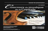 Dossier de présentation 2020 - Concours de musique de la ... · 2 PRÉSENTATION GÉNÉRALE Description de l’organisme Le Concours de musique de la Capitale, organisme œuvrant