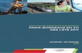 DOSSIER DE PRESSE 2016 - LISEA · sur l’axe Paris-Bordeaux en 2017, lors de la mise en service de la LGV SEA. D’après une enquête confiée à l’institut Cohda par LISEA(1)