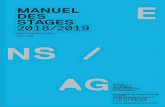 MANUEL DES STAGES 2018/2019 · ST2 : toutes les structures de conception ou de production de l’architecture, de la ville et du paysage, françaises ou étrangères, peuvent être