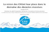 La vision des CHUetleur place dans le domaine des …...Health Data Hub » comme un des points forts de la stratégie Intelligence Artificielle française (IA). • La Ministre des