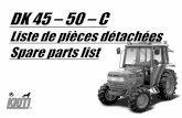 Kioti Daedong DK50C Tractor Parts Catalogue Manual