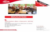 Rentrée des classes 2016 - Académie de Grenoble€¦ · e vendredi 2 septembre, 2 562 enfants font leur rentrée en 2016 dans les écoles publiques, contre 2 569 en 2015, soit une