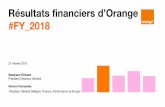 Résultats financiers d’Orange...16,1% 17,1% 17,5% 17,9% CAPEX Groupe 2018 7,4 Mds € yoy Evolution OpCF Groupe 5.6 Mds€ +1,7% yoy Evolution ROCE** opérationnel (télécom) 12