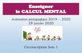 Enseigner le CALCUL MENTAL - Circonscription Sens 1circo89-sens1.ac-dijon.fr/IMG/pdf/animation_pedagogique... · 2020-01-31 · Le calcul mental : une dynamique positive par Eric
