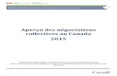 Aperçu des négociations collectives au Canada 2015 · Juin 2016. Aperçu des négociation collectives au Canada 2015. Vous pouvez télécharger cette publication en ligne sur le