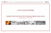 L'ECA VOUS INFORME DIRECTIVES DE PROTECTION INCENDIE AEAI 2015 · Durant une période transitoire 2015-2019 des personnes compétentes mais non certifiées par l'AEAI peuvent être