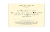 réflexions sur les causes de la liberté et de l’oppression ...descolarisation.org/pdf/reflexions_sur_la_liberte_et_les_causes_de_l... · Simone Weil, Réflexions sur les causes