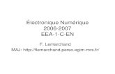 Électronique Numérique 2006-2007 EEA-1-C-ENflemarchand.perso.centrale-marseille.fr/en/tot.pdf · 2007-02-08 · Code barre • Type EAN13: le plus répandu = Gencod • 13 chiffres