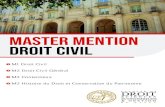 Master Mention droit civil · Le master 2 Droit Civil Général constitue une préparation adaptée aux différents concours (magistrature, barreau), prépare une orientation vers