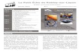 Le Petit Écho de Rablay-sur-Layon- 1 - Le Petit Écho de Rablay-sur-Layon Bulletin communal d’information Février 2015 No 2 Sommaire Page 2 CONSEIL MUNICIPAL DU 11 DEC. 2014 (Suite