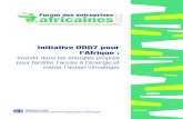 Initiative ODD7 pour l'Afrique · 2020-02-11 · Le changement climatique modi˜e profondément la fréquence et la gravité des phénomènes météorologiques extrêmes : inondations,