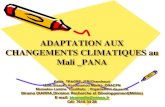 ADAPTATION AUX CHANGEMENTS CLIMATIQUES au Mali PANAhubrural.org/IMG/pdf/6._pana_au_mali_2013_etat_d_avancement_pan… · 2- Programme d’Actions National d’Adaptation aux CC_PANA