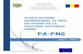PLAN D’ACTIONS QUINQUENNAL DE MISE EN …...9. Cadre des rapports sur la performance du PA-PNG ..... 45 10. Communication entre les parties prenantes à la mise en oeuvre..... 46