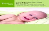 Drainage postural pour bébés de 0 à 12 mois - CHUSJ€¦ · Le drainage postural est une technique de dégagement pulmonaire non douloureuse qui permet d’aider au drainage des