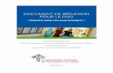DOCUMENT DE RÉFLEXION POUR LE DVD - CNFScnfs.net/wp-content/uploads/2015/06/Cahier_de_reflexion...de la santé dans leurs pratiques et pour améliorer ainsi l’offreactive et efficacede