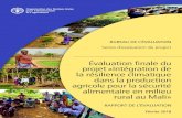 Évaluation finale du projet «Intégration de · 2019-02-26 · Février 2018 Évaluation finale du projet «Intégration de la résilience climatique dans la production agricole