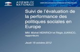Évaluation de la performance des politiques sociales en Europe · COMITÉ D’ÉVALUATION ET DE CONTRÔLE DES POLITIQUES PUBLIQUES Le rapport de suivi : une démarche nécessaire,