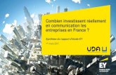 Combien investissent réellement en communication …...Montants consacrés à la communication par les entreprises en France (Mds €, France, 2015) 2,8 Mds € 1,3 Md € Source