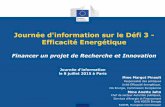 Journée d'information sur le Défi 3 - Efficacité Energétiquecache.media.education.gouv.fr/file/2015/41/4/B_infoday_energie_fina… · 1. Programmes de renforcement des capacités