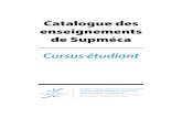 Catalogue des enseignements de Supméca · 2019-12-19 · Catalogue des enseignements de Supméca Cursus étudiant Supméca – Institut supérieur de mécanique de Paris 3 rue Fernand