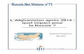 IFRI - L’Afghanistan après 2014...mais bien d’autres pays sont affectés plus directement et avec davantage d'intensitépar la situation en Afghanis tan, à commencer par les