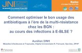 Comment optimiser le bon usage des · Comment optimiser le bon usage des antibiotiques à l’ère de la multi-résistance chez les BGN : au cours des infections à E-BLSE ? Aurélien