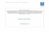 RAPPORT FINAL - UNDP...RESUME EXECUTIF Le Gouvernement béninois a mis en place, par décret No 2009-226 du 05 juin 2009 portant création, attributions, organisation et fonctionnement