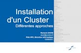 Installation d'un cluster Installation d'un Cluster€¦ · Distribution Linux : Installation Tipaza – 12/09/2011 Une série de questions sont posées pendant l'installation Ces