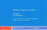 Maths et stats en Gestion - Paris School of Economics ... -8.5cm Maths et stats en Gestion .5cm Chapitre I Les Nombres .5cm où l'on présente les nombres habituellement utilisés