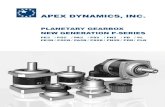 APEX DYNAMICS, INC. · 2019-11-11 · precision planetary gearbox with excellent performance and quality. Our innovative P / P R series design features minimal size, light weight