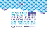 MASTER MEEF 2020 GUIDE POUR LA RÉALISATION DU …inspe.univ-lorraine.fr/sites/default/files/commun/...la soutenance ; - des compétences en matière de communication, capacité à