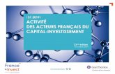 I S1 2019 I ACTIVITÉ DES ACTEURS FRANÇAIS DU CAPITAL …©/Fran… · L’étude France Invest sur l’activité des acteurs français du capital-investissement est la référence