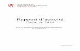 Rapport d’activité - FNS · 2017-08-04 · 2.3. Barème RMG pour la période du 1.1.2014 - 31.12.2014 Composition communauté domestique 1.1.2014 - 31.12.2014 N.I. 100 N.I. 775,17