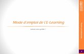 Mode d’emploi de l’E-Learning - Live-Formation · 2018-06-25 · Étape 3 –Choix du Modules du parcours de formation Liste des différents modules constituant votre formation