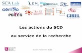 Les actions du SCD au service de la recherche · Après soutenance et avant signalement de la thèse (dans le respect de la procédure de soutenance et de la charte de diffusion)