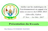 Présentation du Rwanda...Présentation du Rwanda Introduction Les statistiques de lenvironnement donnent des informations essentielles sur létat de lenvironnement et les changements
