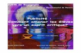Publicité : Comment amener les élèves vers un ... IUFM de Bourgogne Centre départemental de Nevers Concours de recrutement de Professeur des Ecoles Publicité : Comment amener