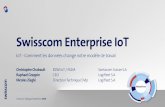 Swisscom Enterprise IoT · Toutes les données en temps réel. L : Boitier 3G cablé invisible pour l’utilisateur. Suivi en temps reel et historique d’ativité. Maintenance du