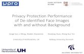 Privacy Protection Performance of De-identified Face Images …costic1206.uvigo.es/sites/default/files/Meetings/Opatija... · 2016-06-28 · Conclusions k-Same/Diff-furthest face
