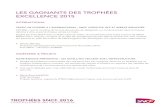 LES GAGNANTS DES TROPHÉES EXCELLENCE 2015 - SNCF · LES GAGNANTS DES TROPHÉES EXCELLENCE 2015 INTERNATIONAL TRAFIC DE POUDRE ÀL’INTERNATIONAL : SNCF LOGISTICS, RFF ET IMERYS
