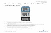 Transmetteurs Micro Motion série 3000 à technologie MVD · 2020-03-28 · Transmetteurs Micro Motion série 3000 L’interface électronique des transmetteurs de la série 3000