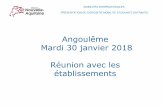 Angoulême Mardi 30 janvier 2018 Réunion avec les établissements · 2018-03-12 · mi juin 2018 envoi de la convention tripartite pour signature par l’établissement et l’étudiant