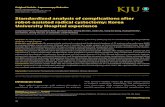 Standardized analysis of complications after robot …...Standardized analysis of complications after RARC extracorporeally. Urinary diversion was then performed intracorporeally in
