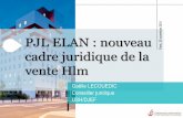 PJL ELAN : nouveau cadre juridique de la vente Hlm · 2018-11-21 · PJL ELAN : nouveau 8 cadre juridique de la vente Hlm . 1 AUTORISATION DE VENTE. DJEF –GL / 2018-2176 AUTORISATION