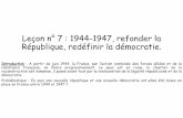 Leçon n° 7 1944-1947 refonder la République, redéfinir la ...espacehgfauthoux.e-monsite.com/medias/files/lecon-n-7-1944-1947-… · Leçon n°7: 1944-1947, refonder la République,